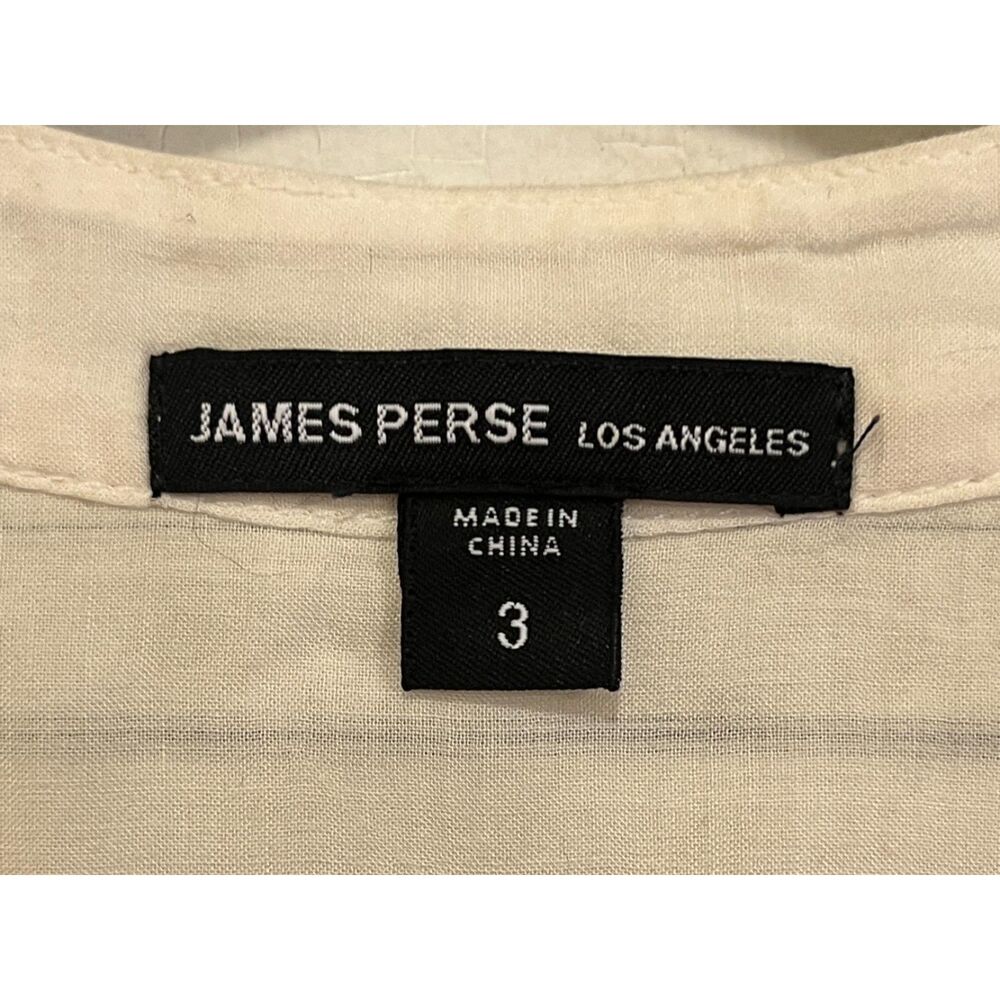 James Perse Los Angeles Stripe Button Up Long Sleeve Shirt Top Women's Size 3 - Picture 4 of 11
